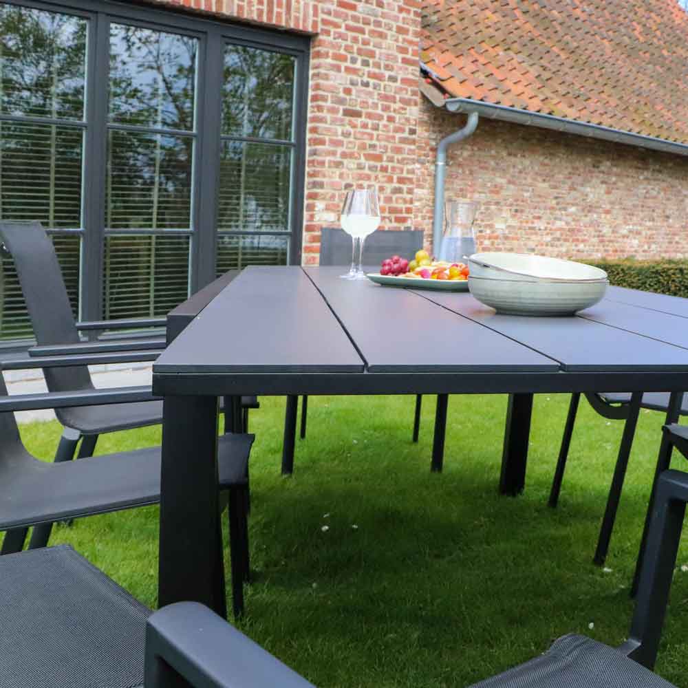 603890 Ensemble HPL table de jardin alu