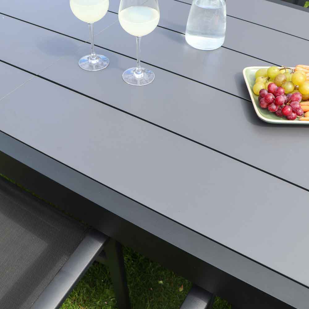 603890 Ensemble HPL table de jardin aluminium