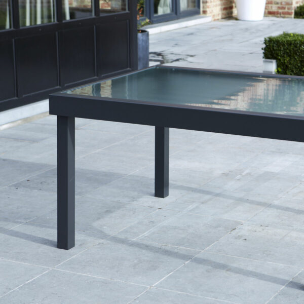 Table Modulo Verre gris 6/10 Mobilier de Jardin Alu Wilsa Garden