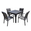 Table Modulo Full Alu Gris Anthracite T4/8 Mobilier Alu Wilsa Garden