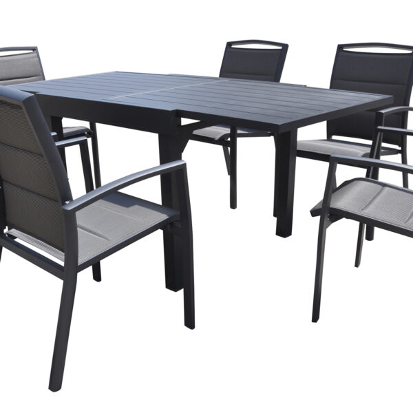 Table Modulo Full Alu Gris Anthracite T6/10 Mobilier Alu Wilsa Garden