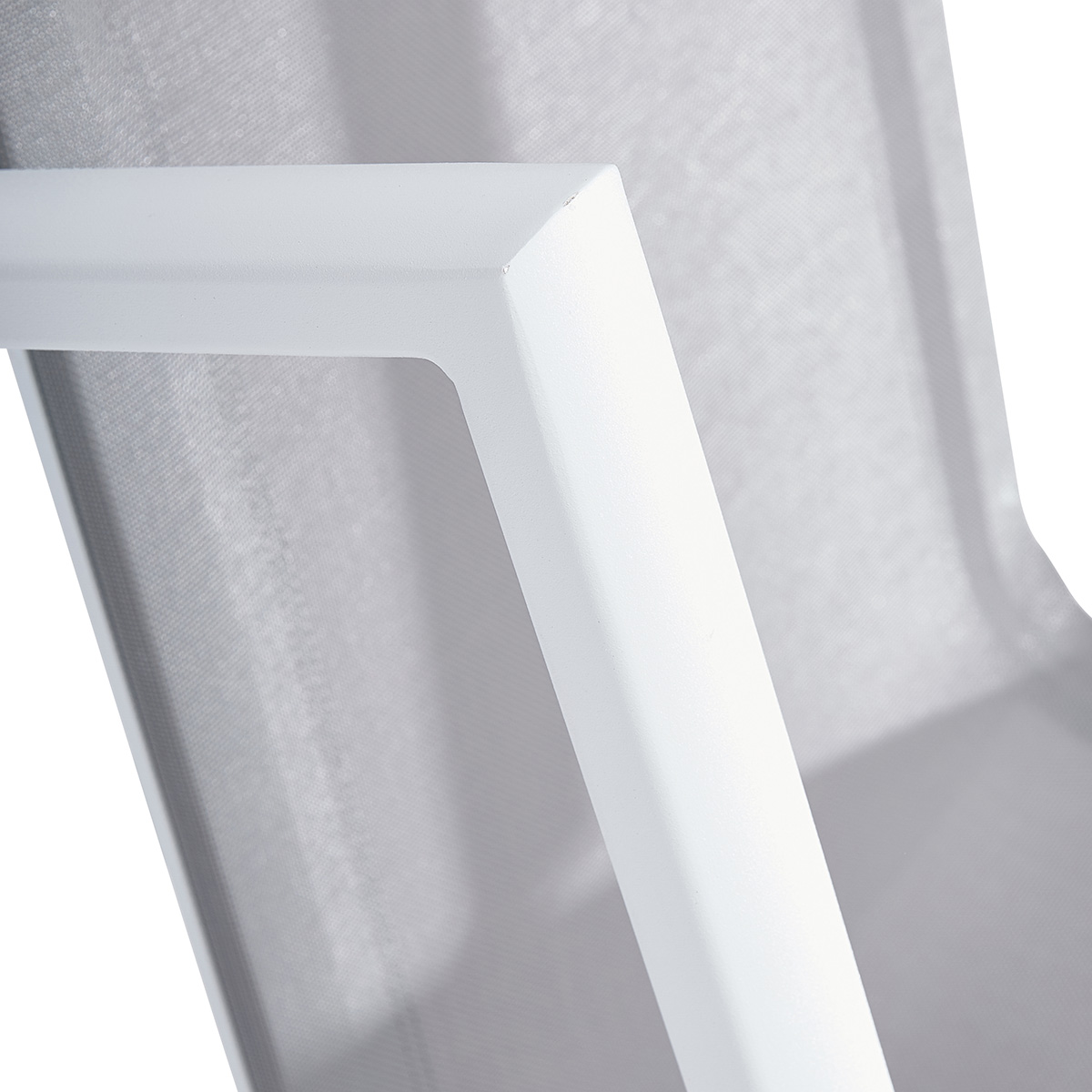 602030 WHITESTAR Fauteuil de jardin en aluminium et textilène blanc