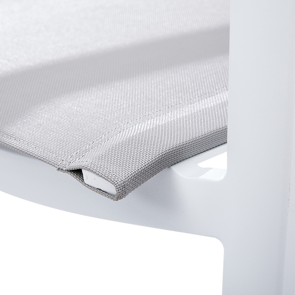 602030 WHITESTAR Fauteuil de jardin en aluminium et textilène blanc