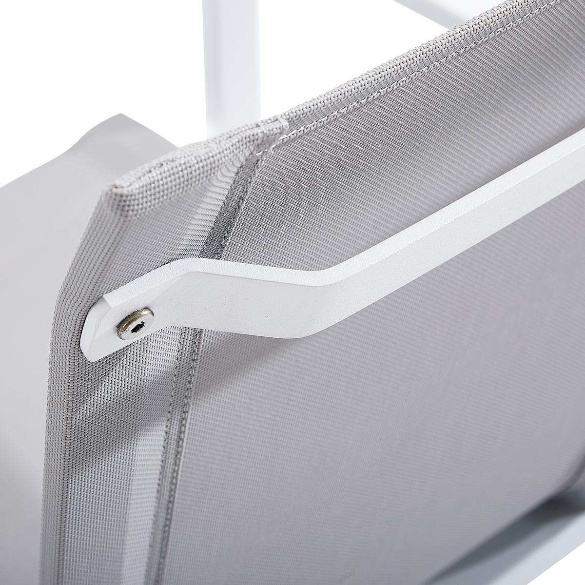 602030 WHITESTAR Fauteuil de jardin en aluminium et textilène blanc