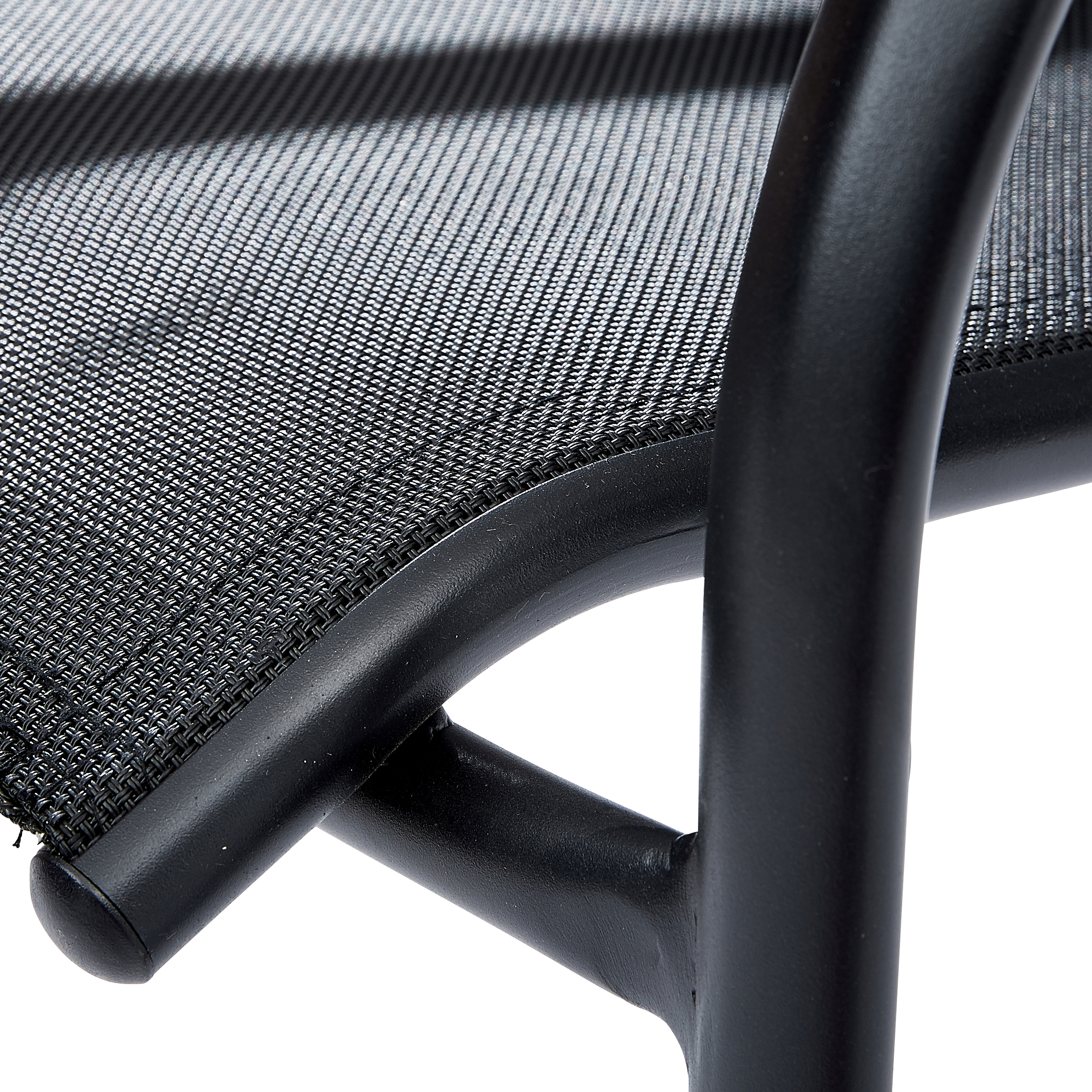 Fauteuil de jardin alu et textilène noir