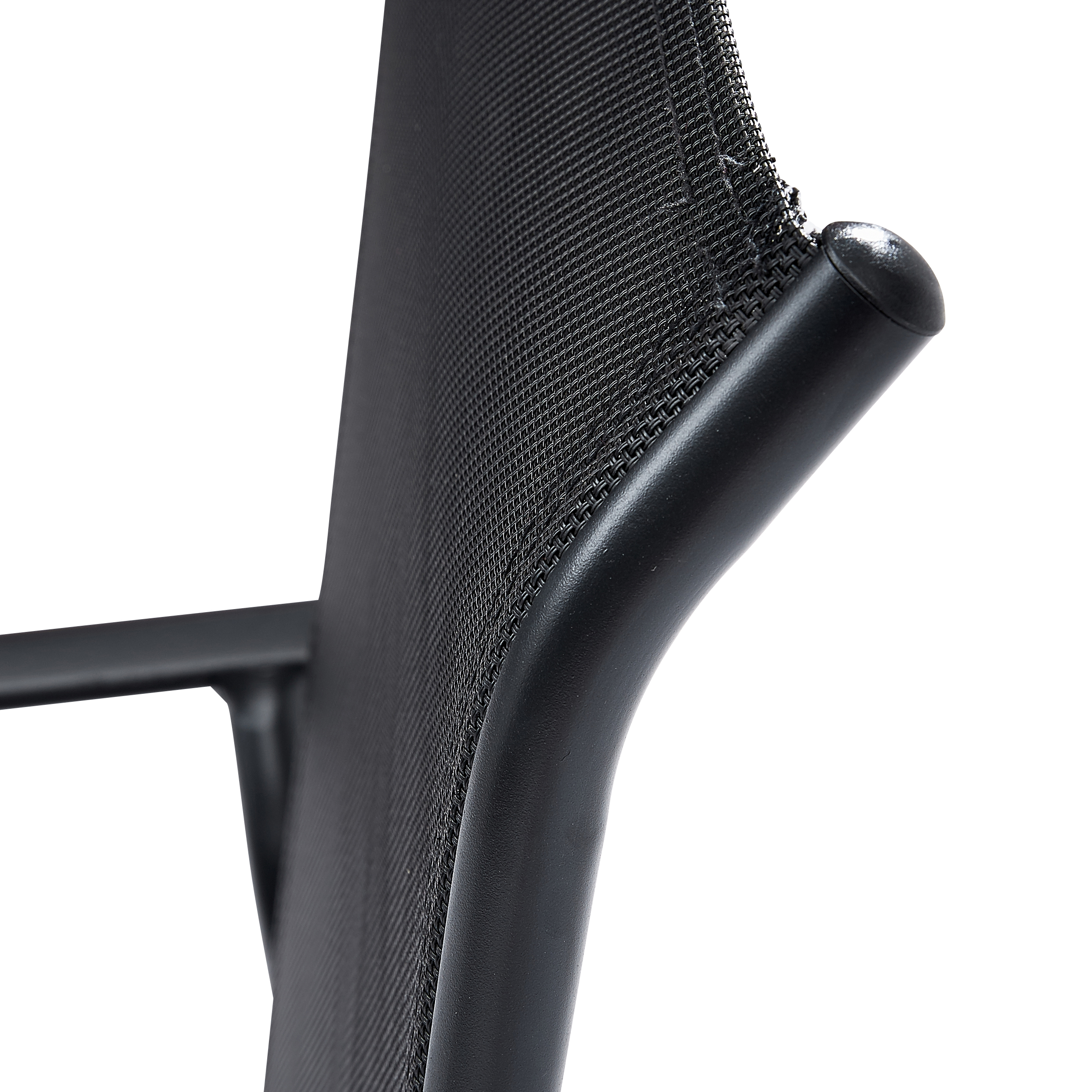 Fauteuil de jardin alu et textilène noir