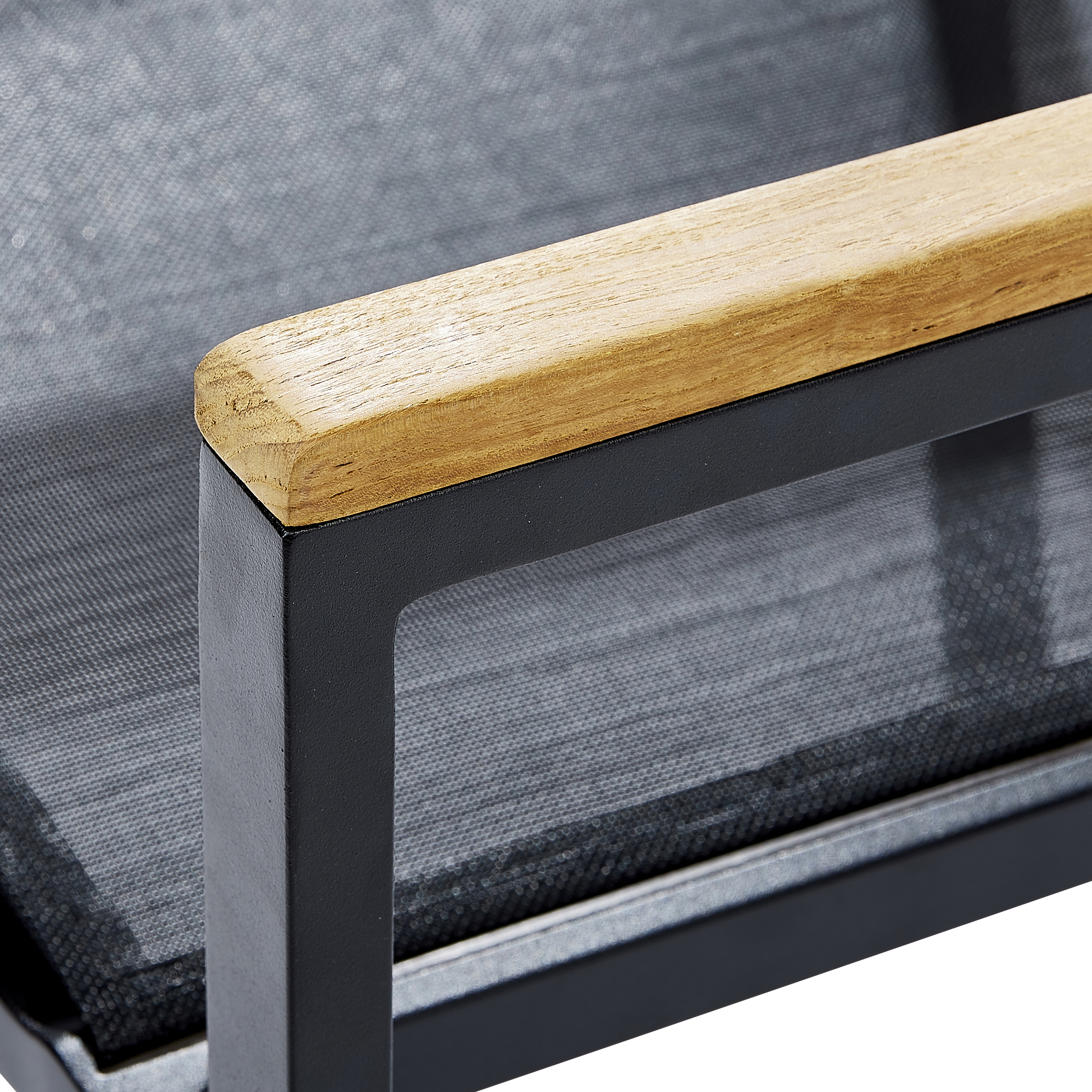 603063 BALITECK Fauteuil de jardin en alu noir