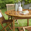 Ensemble en Teck huilé ovale Table 4-8 avec 6 chaises Mobilier Exotique Wilsa Garden