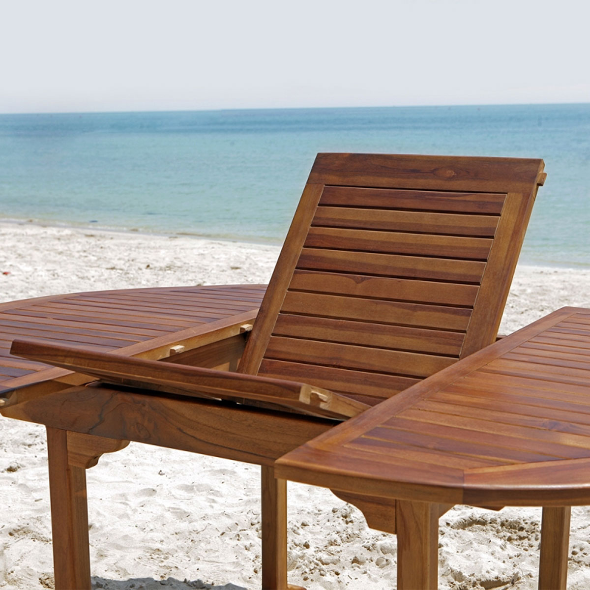 700018 SOFIA Ensemble en Teck huilé ovale Table 8-10 avec 8 chaises Mobilier Exotique Wilsa Garden Table de jardin en teck huilé avec rallonge