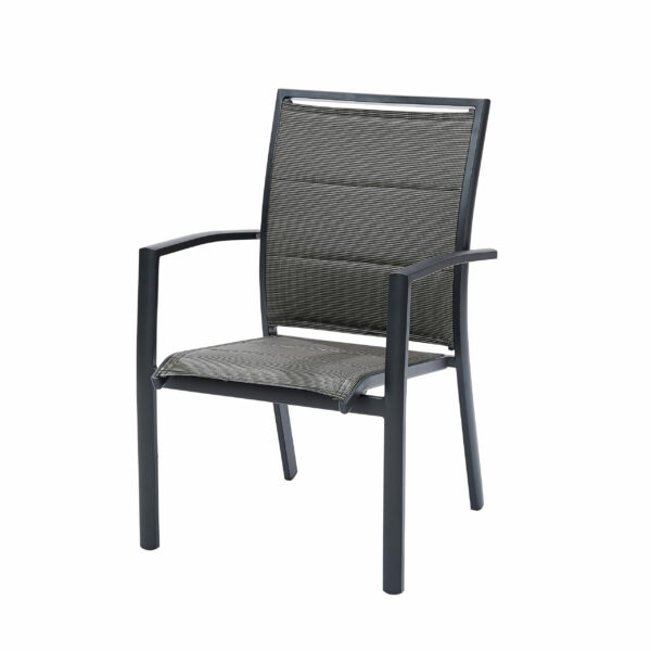 Fauteuil Modulo Gris Anthracite Mobilier Alu Wilsa Garden