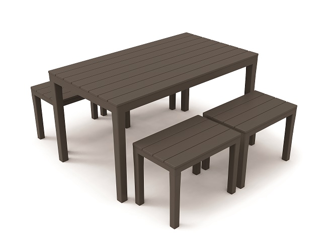600106 - Set Samoa anthracite l salon de jardin résine