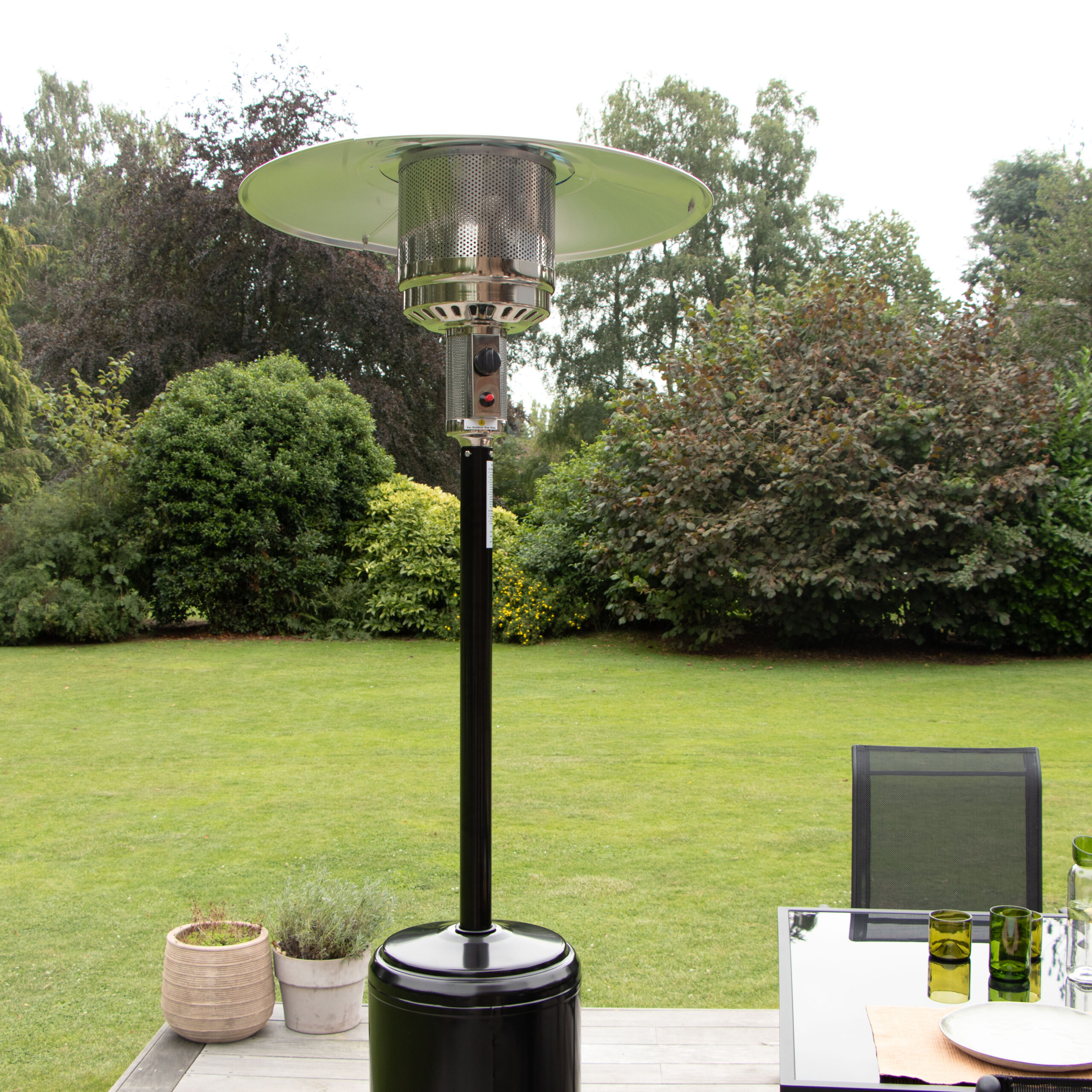 Chauffage d'extérieur noir