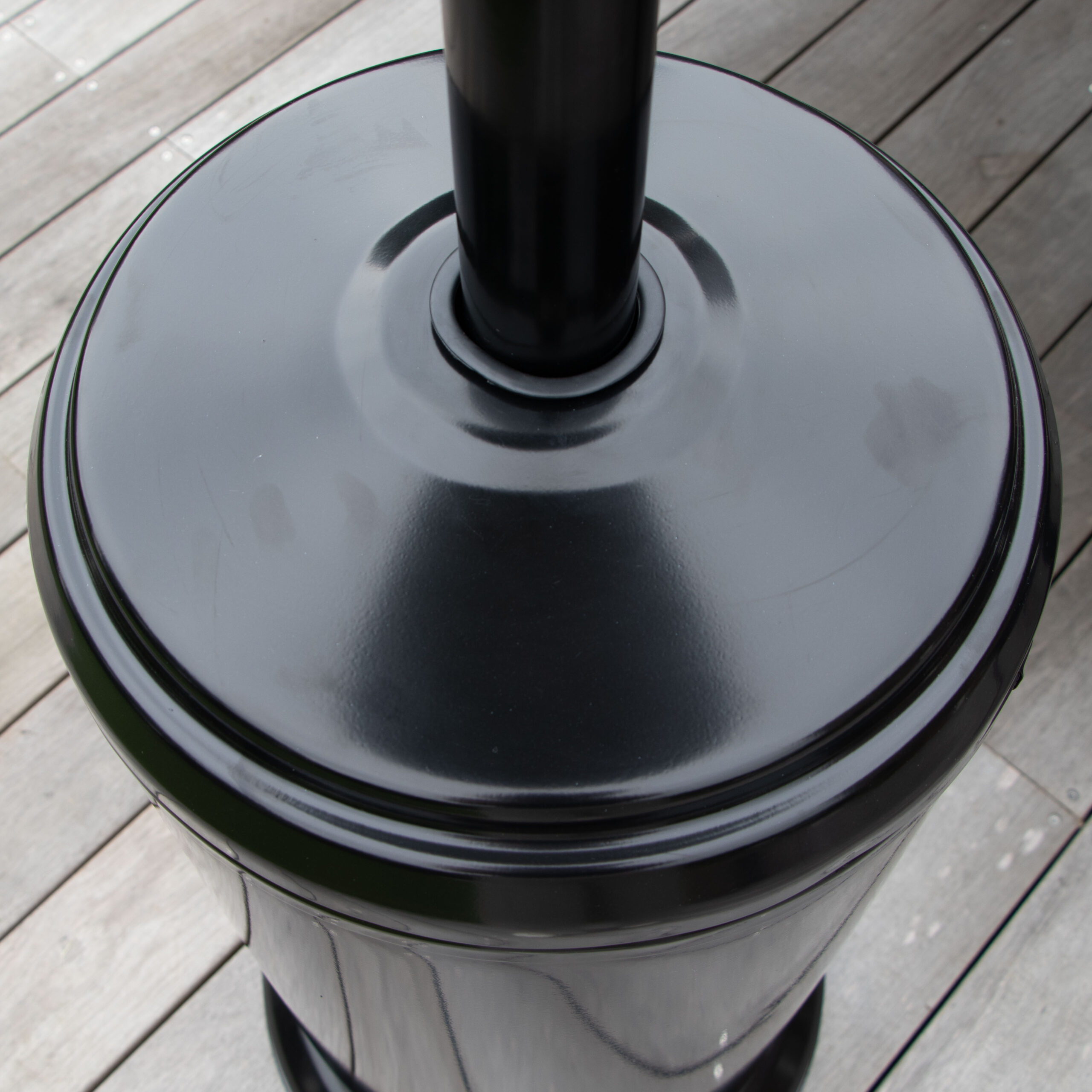 Parasol chauffant noir acier