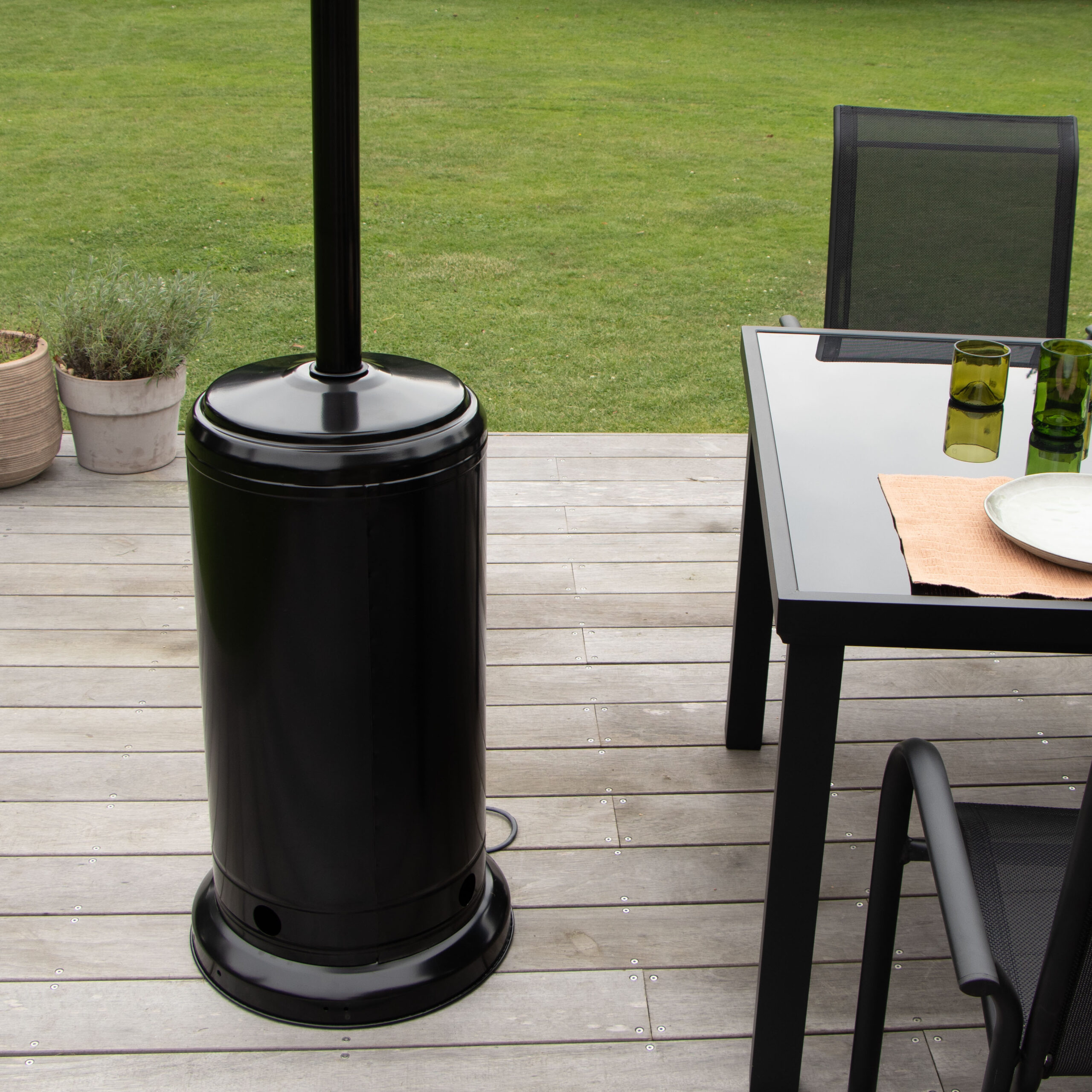 Parasol chauffant noir