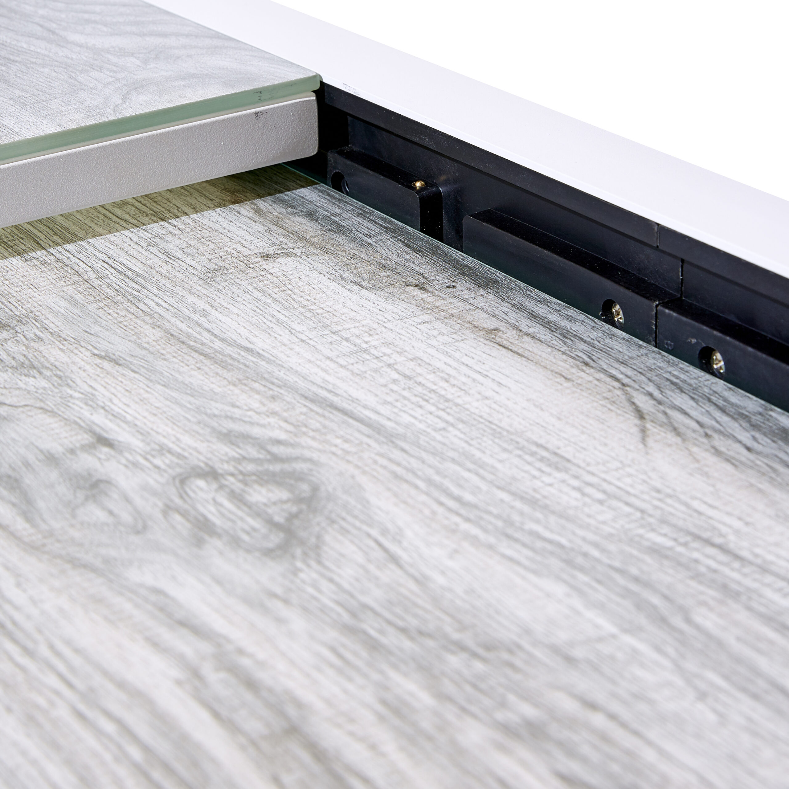 Table Modulo Verre Décor Bois Mobilier de Jardin Alu Wilsa Garden Table d'extérieur Verre Décor Bois Alu