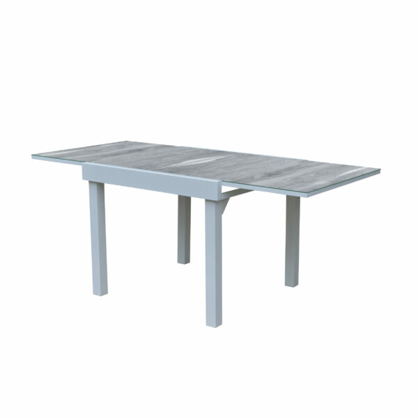 Table Modulo Verre Décor Bois 4/8 Mobilier de Jardin Alu Wilsa Garden