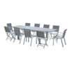 Ensemble Tulum 6/10 places Mobilier de Jardin alu Wilsa Garden