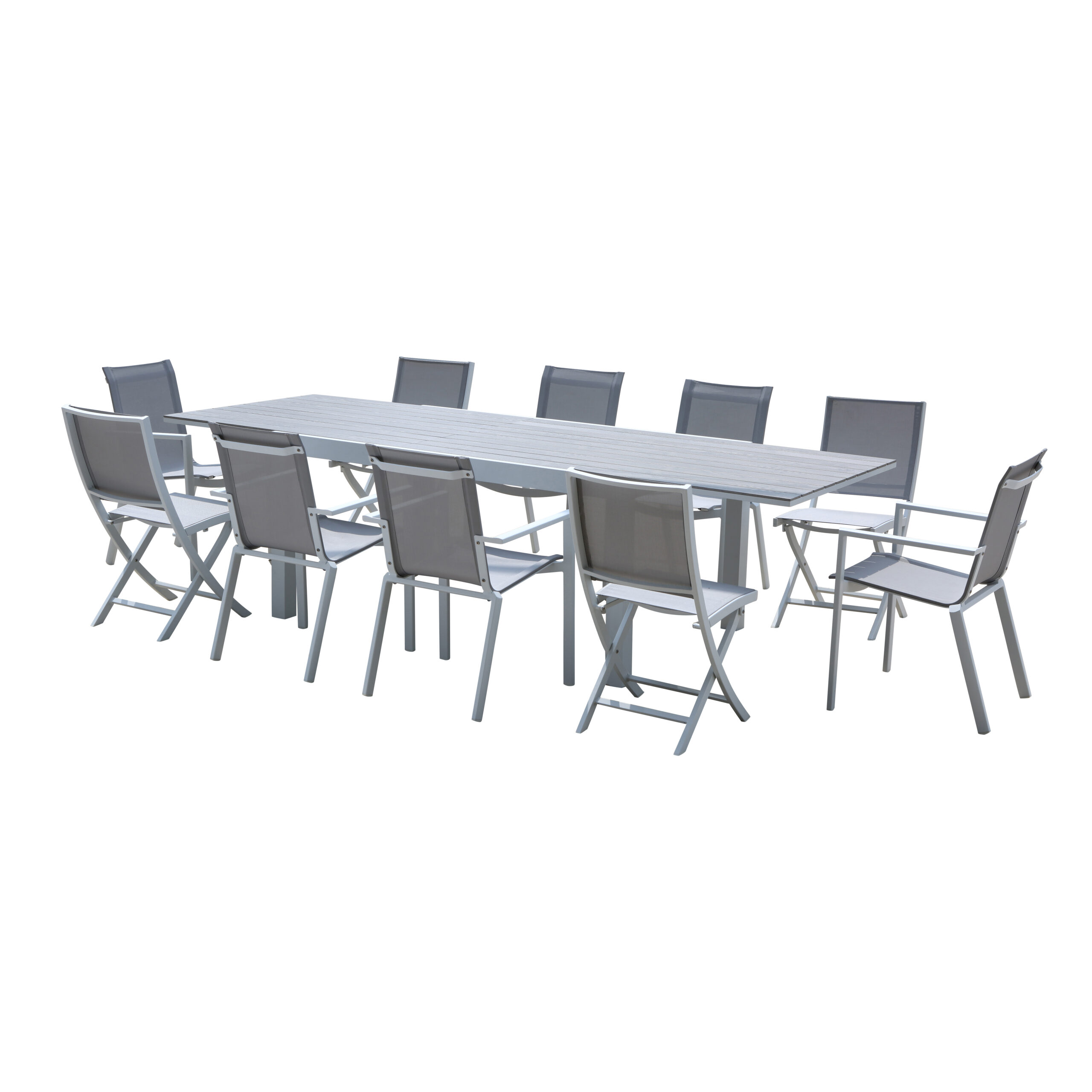 Ensemble Tulum 6/10 places Mobilier de Jardin alu Wilsa Garden salon de jardin 6/10 places en aluminium tendance