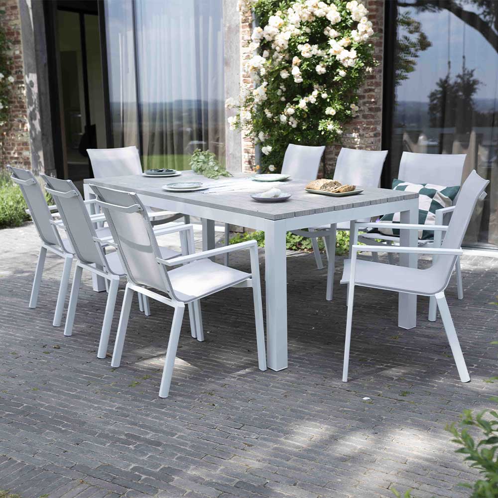 600460_1 TAMPA salon de jardin aluminium blanc
