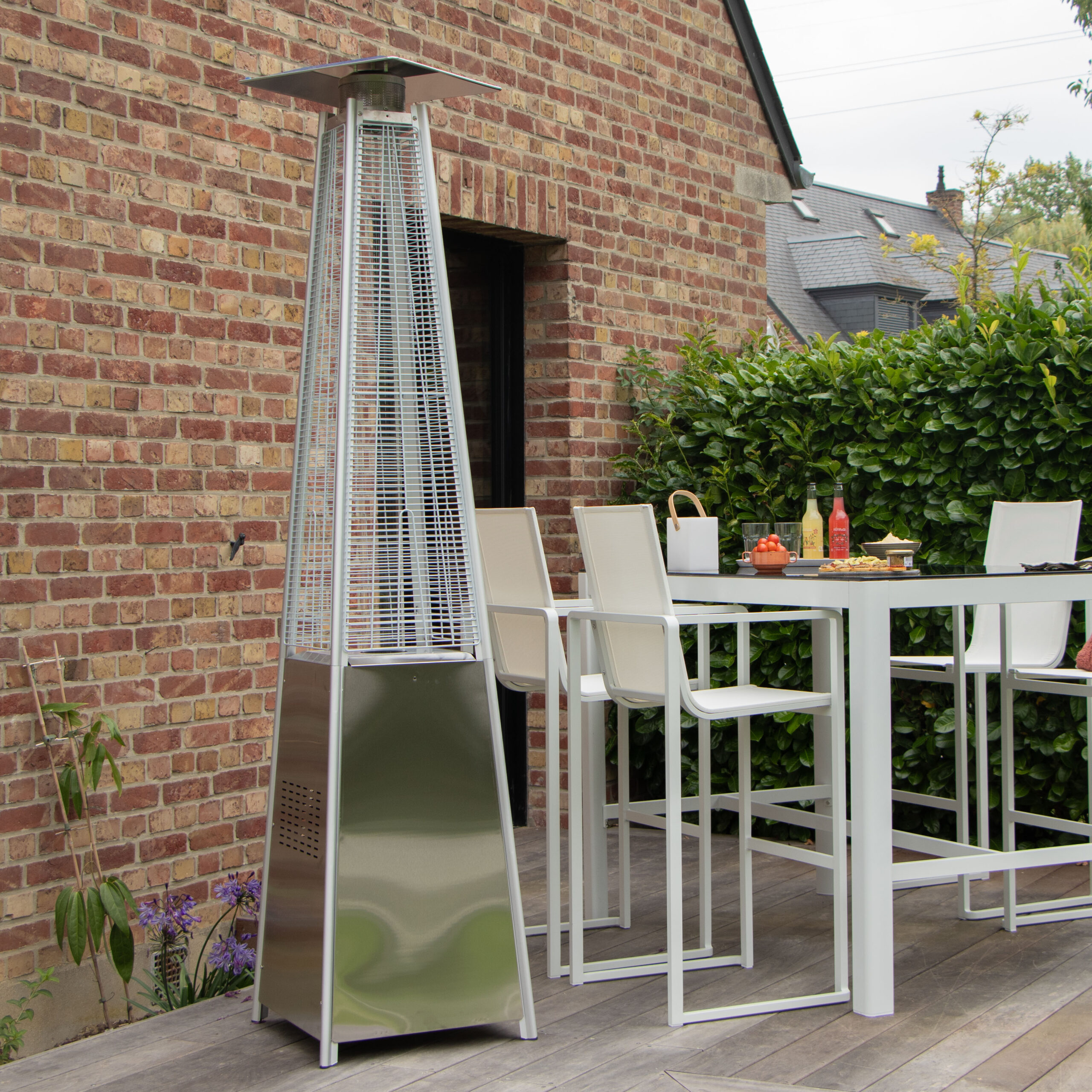 Parasol Chauffant Inox moderne