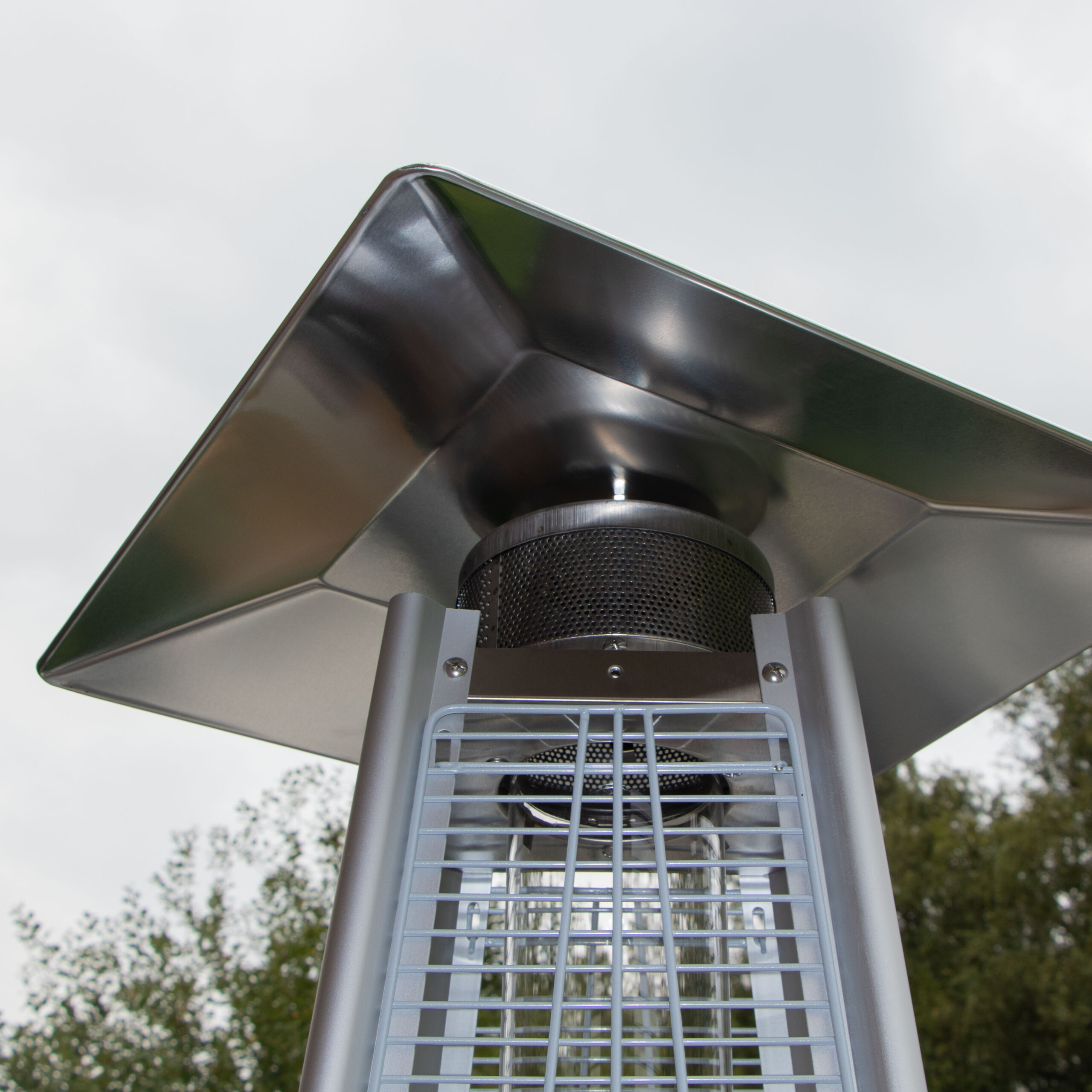 Parasol Chauffant Inox gaz