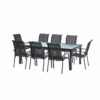 Ensemble BlackSun Verre Noir Mobilier de Jardin Alu Wilsa Garden