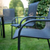 602083 (9) BLACK EDITION fauteuils de jardin noir alu