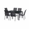 Ensemble Black Edition 6 Mobilier de Jardin Alu Wilsa Garden