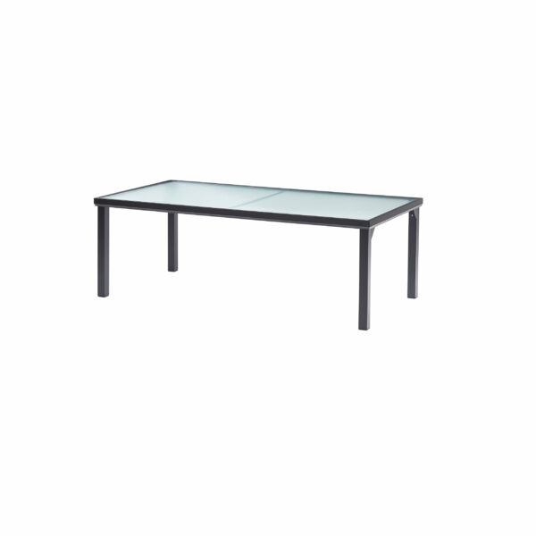 Table BlackSun Verre Noir Mobilier de Jardin Alu Wilsa Garden