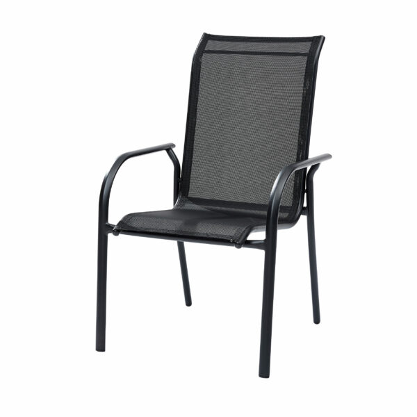 Fauteuil BlackSun Noir Mobilier de Jardin Alu Wilsa Garden