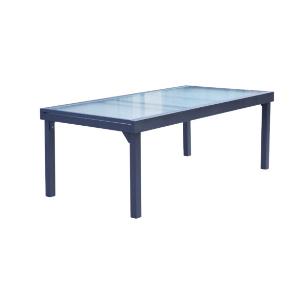 Table Modulo Verre Gris 8/12 Mobilier de Jardin Alu Wilsa Garden