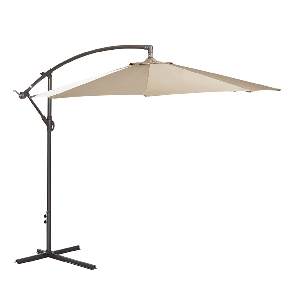 Parasol rond 270 cm en toile Accessoires de Jardin Wilsa Garden Parasol rond 270 cm en toile beige