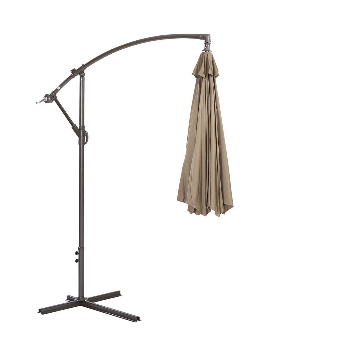 602472_4 Parasol rond 270 cm en toile pour le jardin