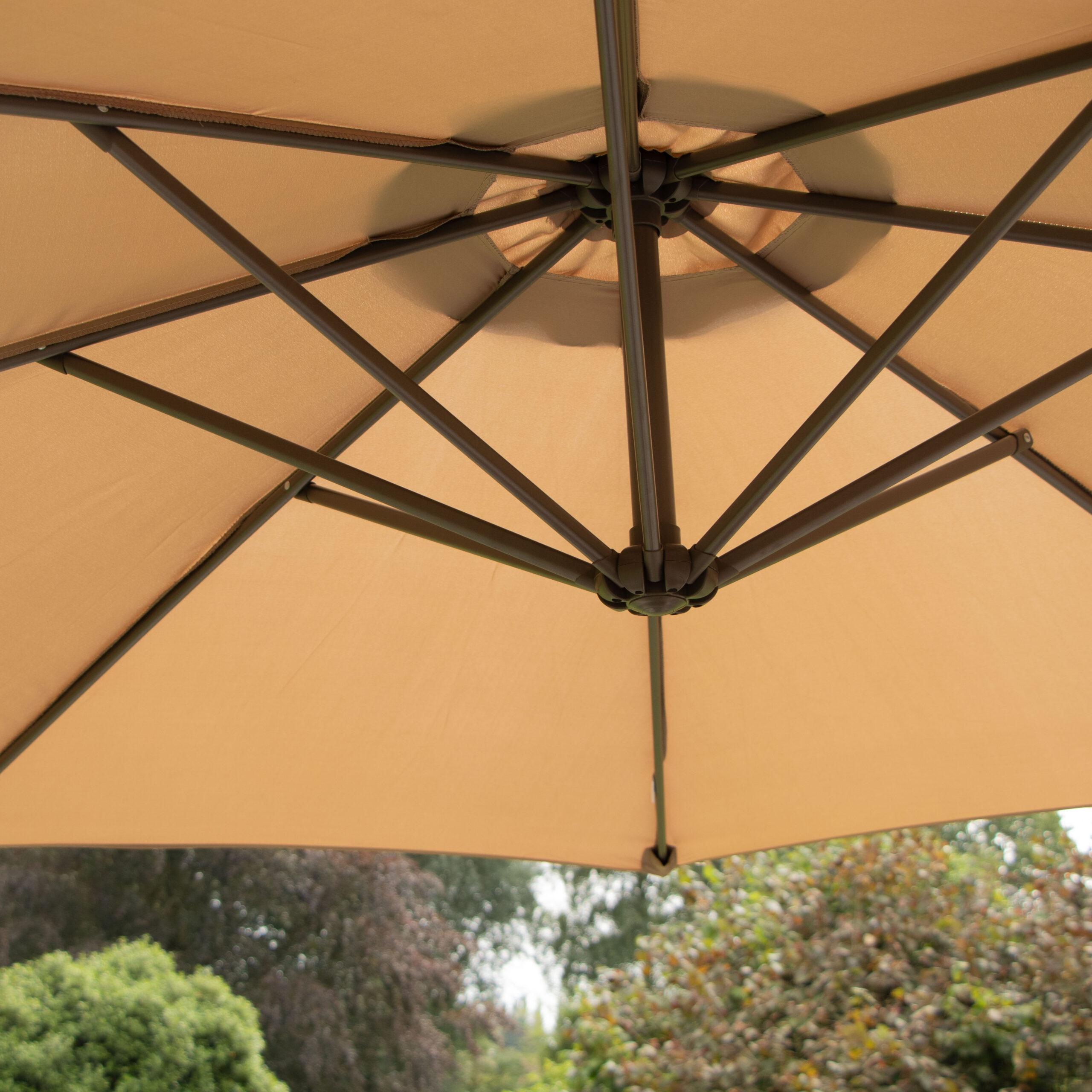 Parasol en toile avec pied 602472 Parasol en toile avec pied pratique