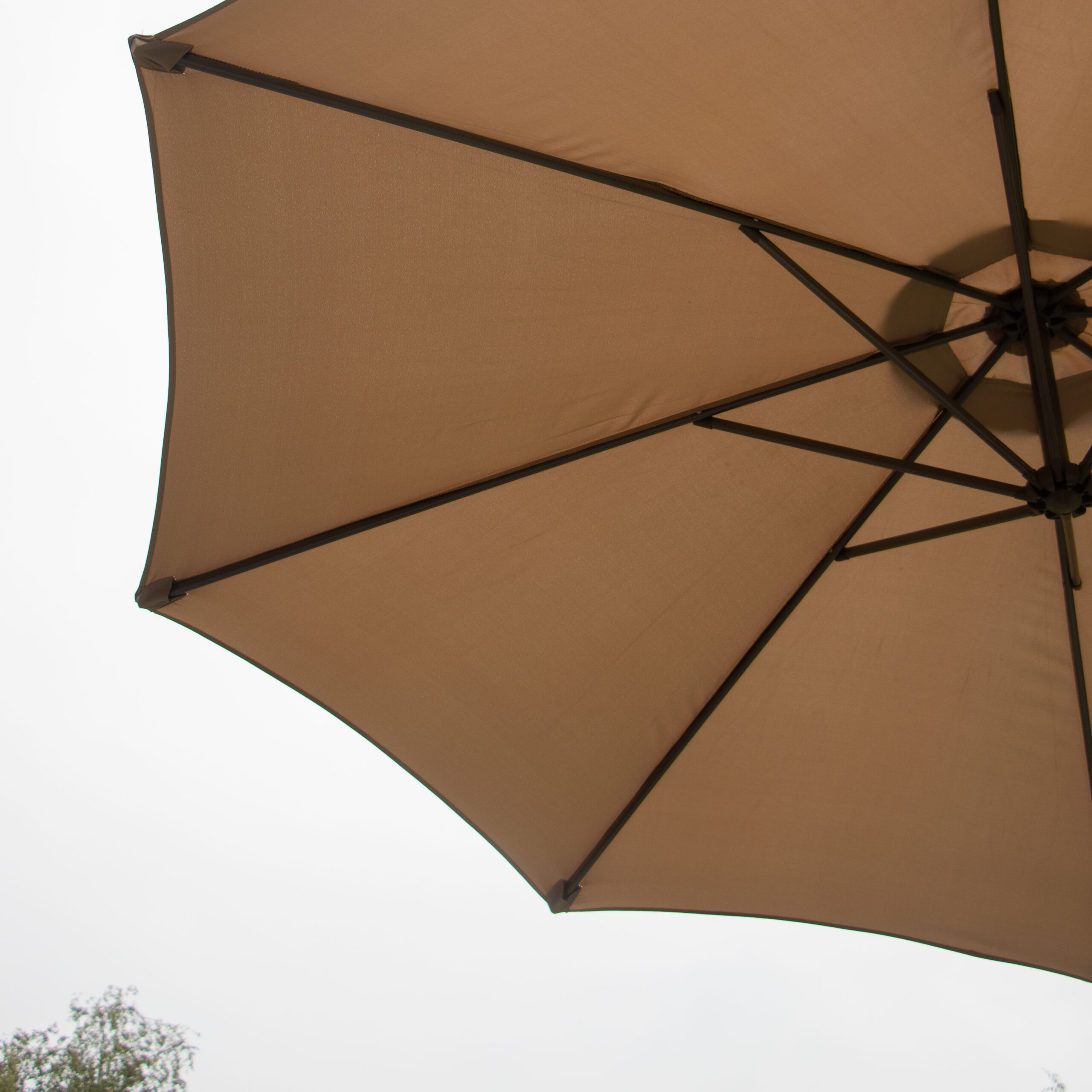 Parasol en toile avec pied 602472 Parasol en toile taupe avec pied