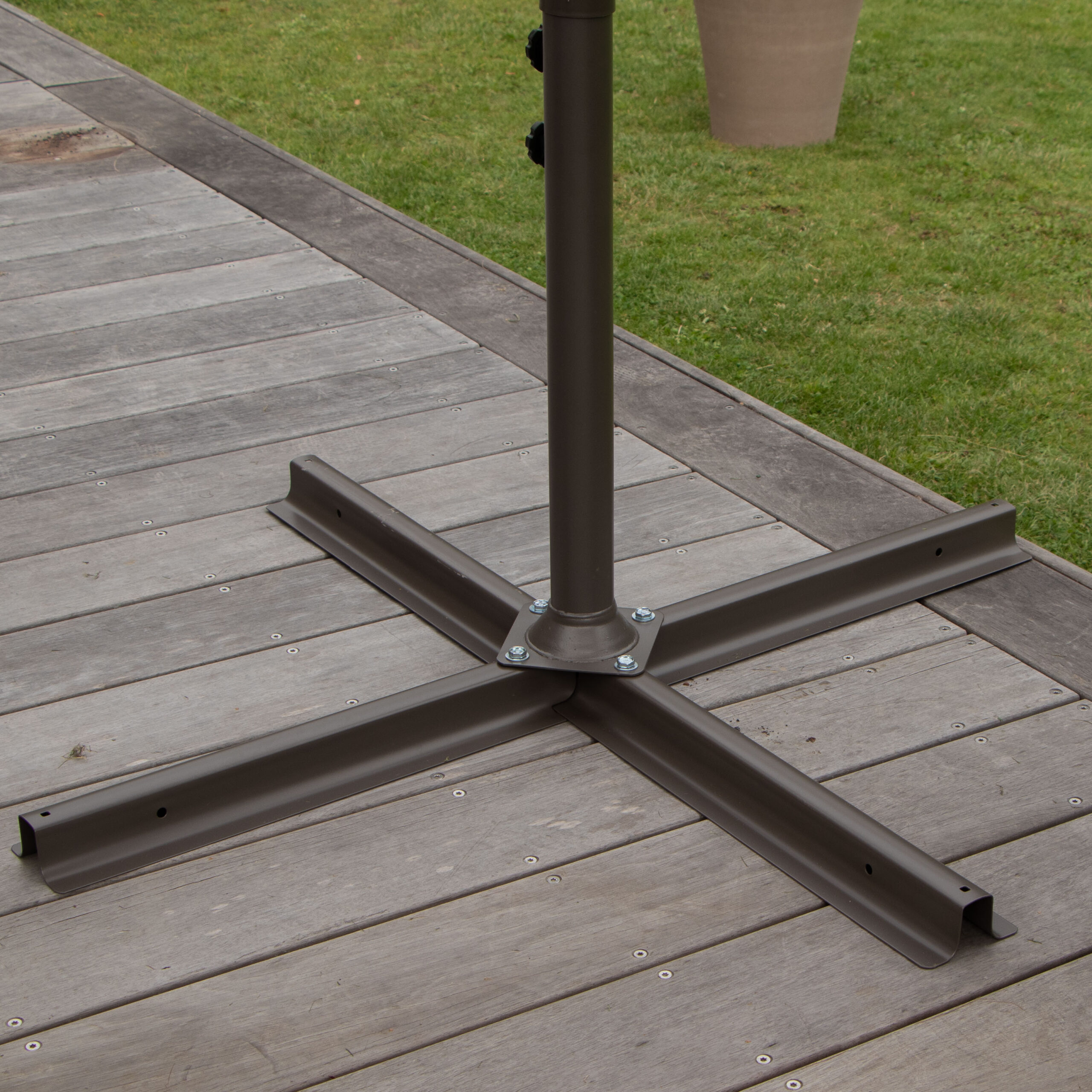 Parasol en toile avec pied 602472 Parasol en toile avec pied