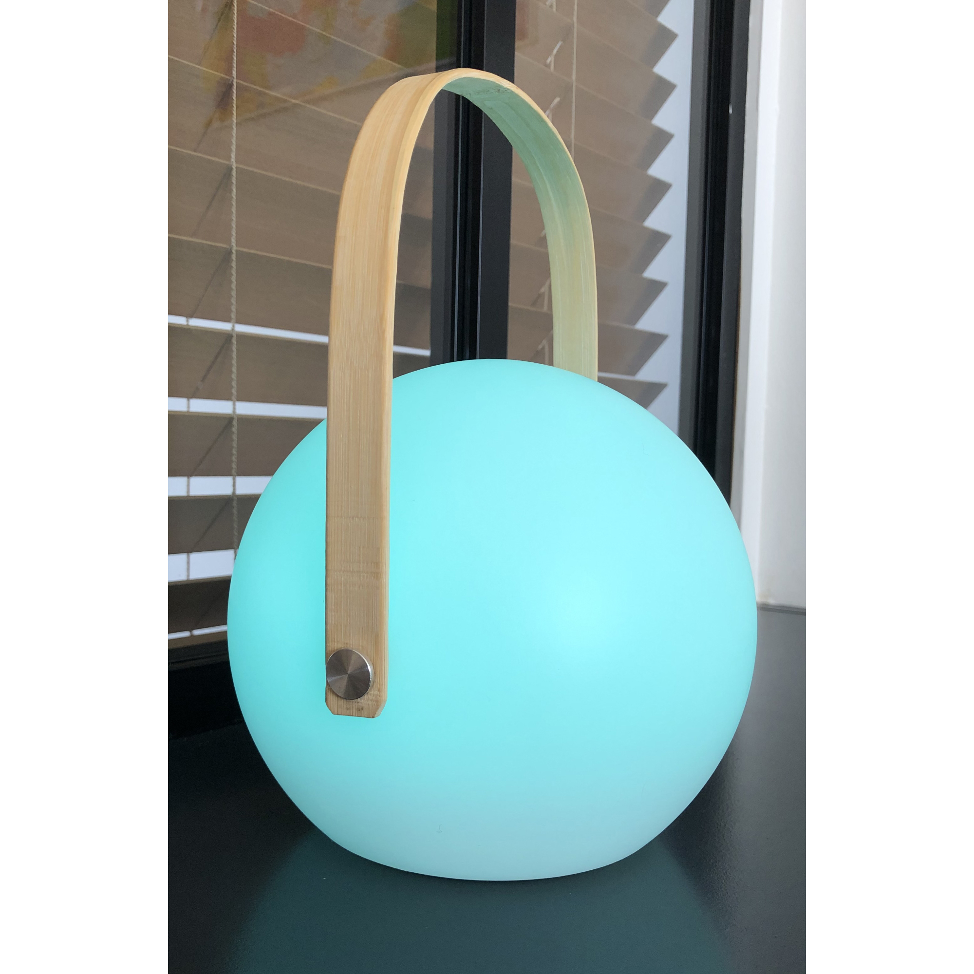 lampe de jardin blanche hanse bambou