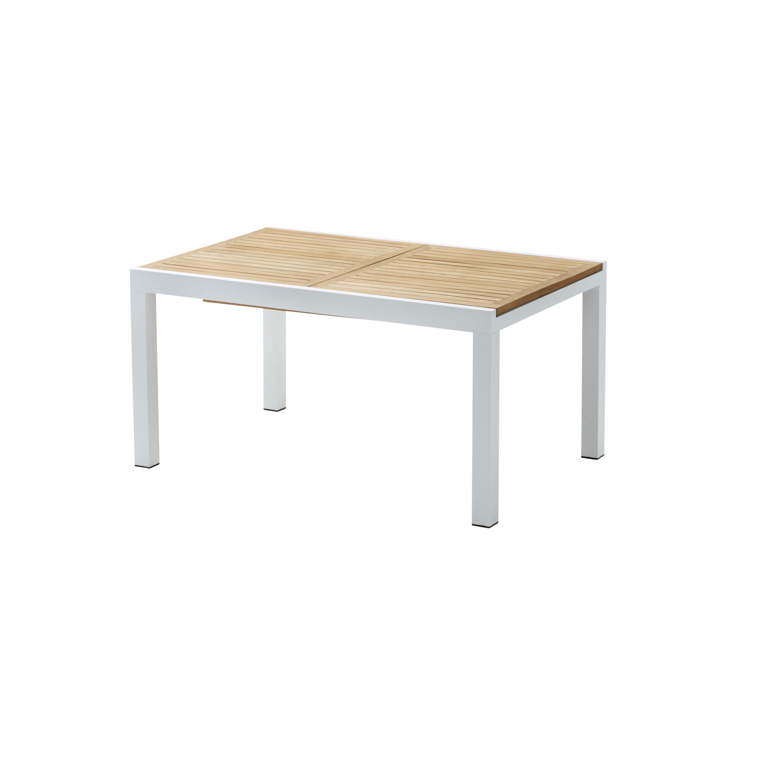 table d'extérieur alu blanc et bois