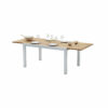 Table Bali Teck Blanc 6/10 Mobilier Alu Wilsa Garden