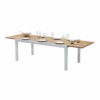 Table Bali Teck Blanc 8/12 Mobilier Alu Wilsa Garden