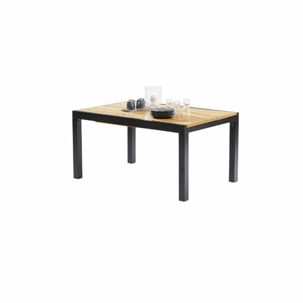 Table Baliteck noir 6/10 Mobilier de Jardin alu Wilsa Garden