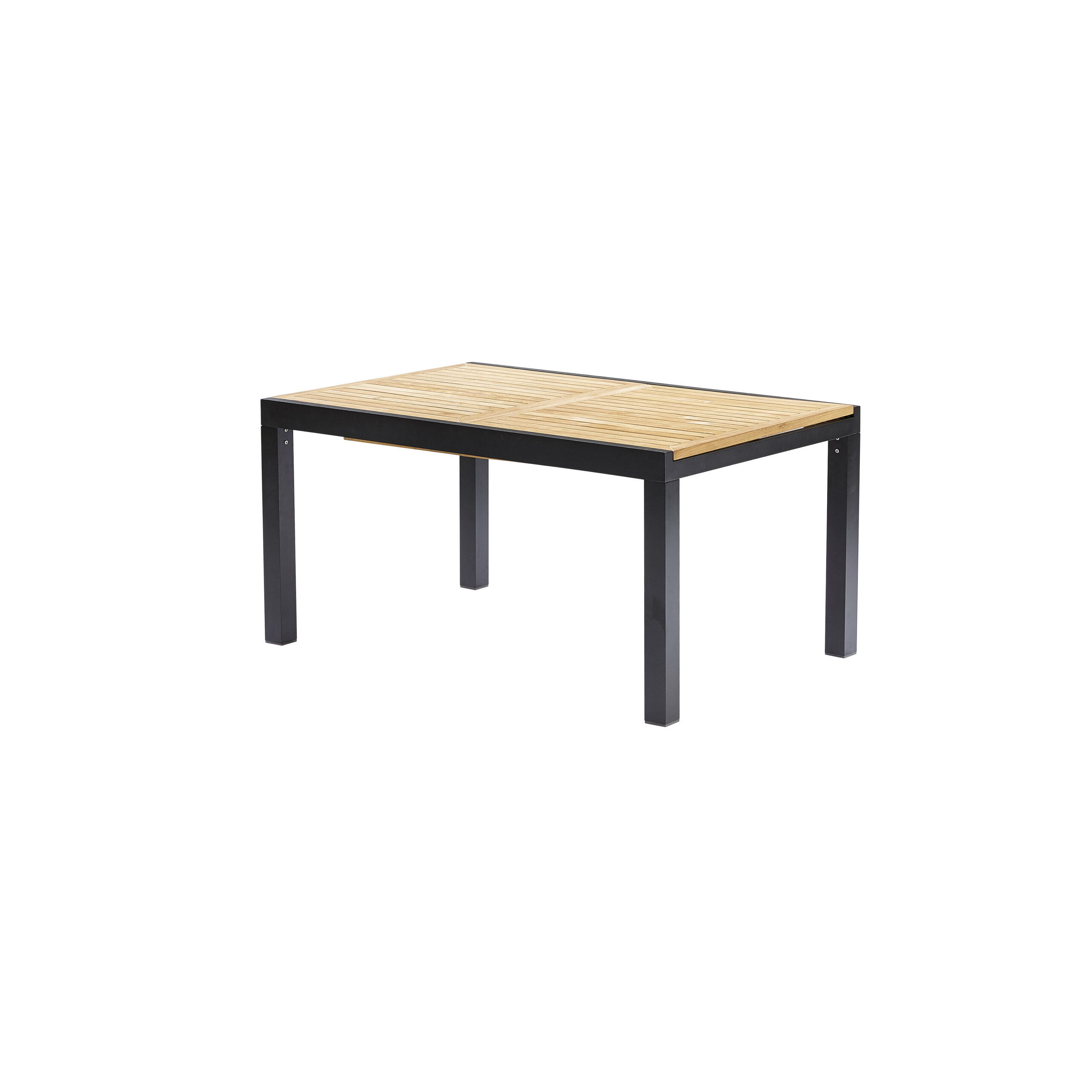 Table Baliteck noir 6/10 Mobilier de Jardin alu Wilsa Garden Table noir 6/10 alu et bois de teck
