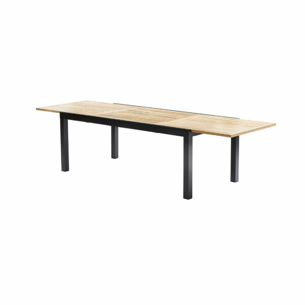 Table Baliteck noir 8/12 Mobilier de Jardin alu Wilsa Garden