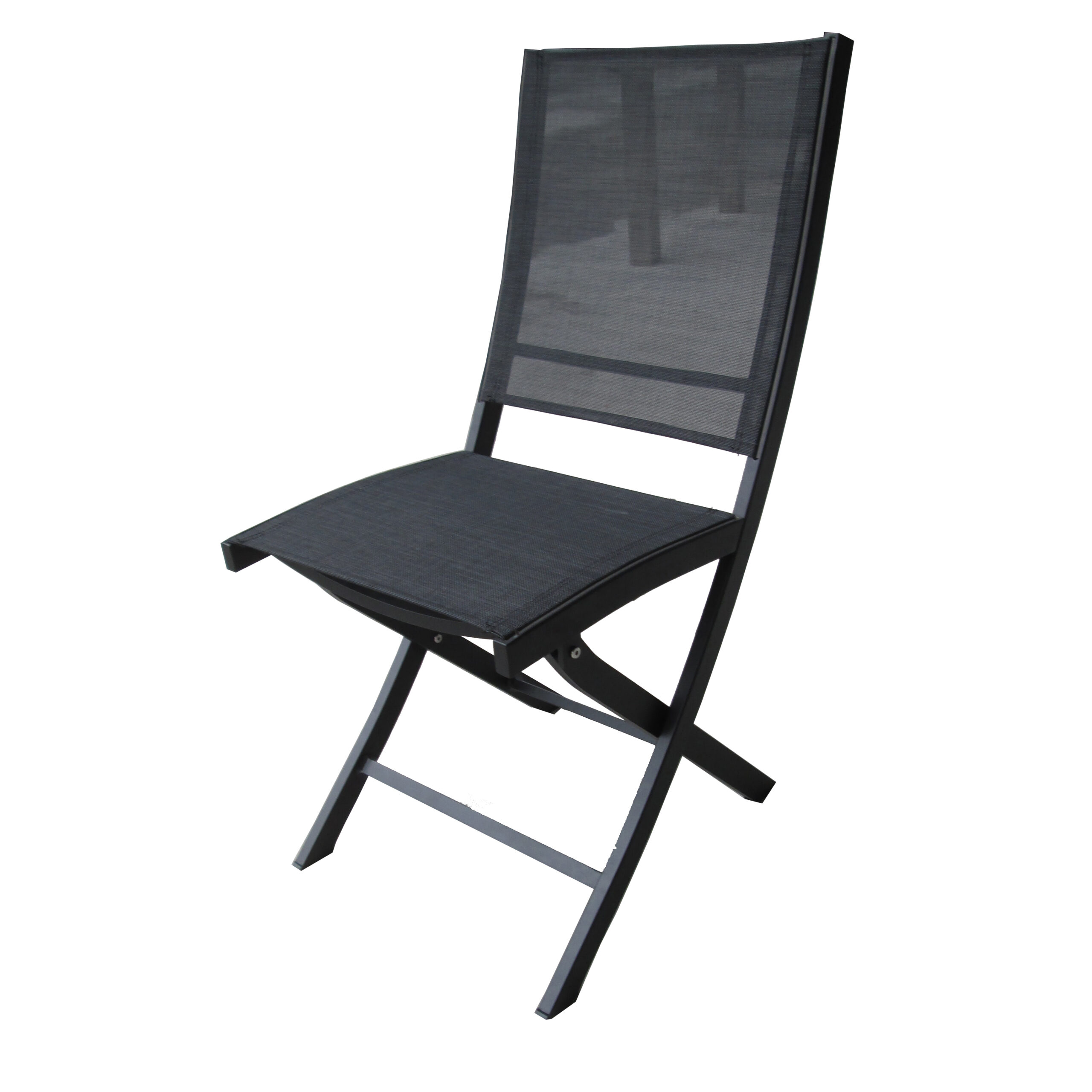 chaise en alu noir