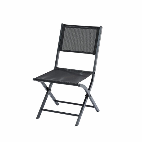 Chaise modulo noir Mobilier Alu Wilsa Garden