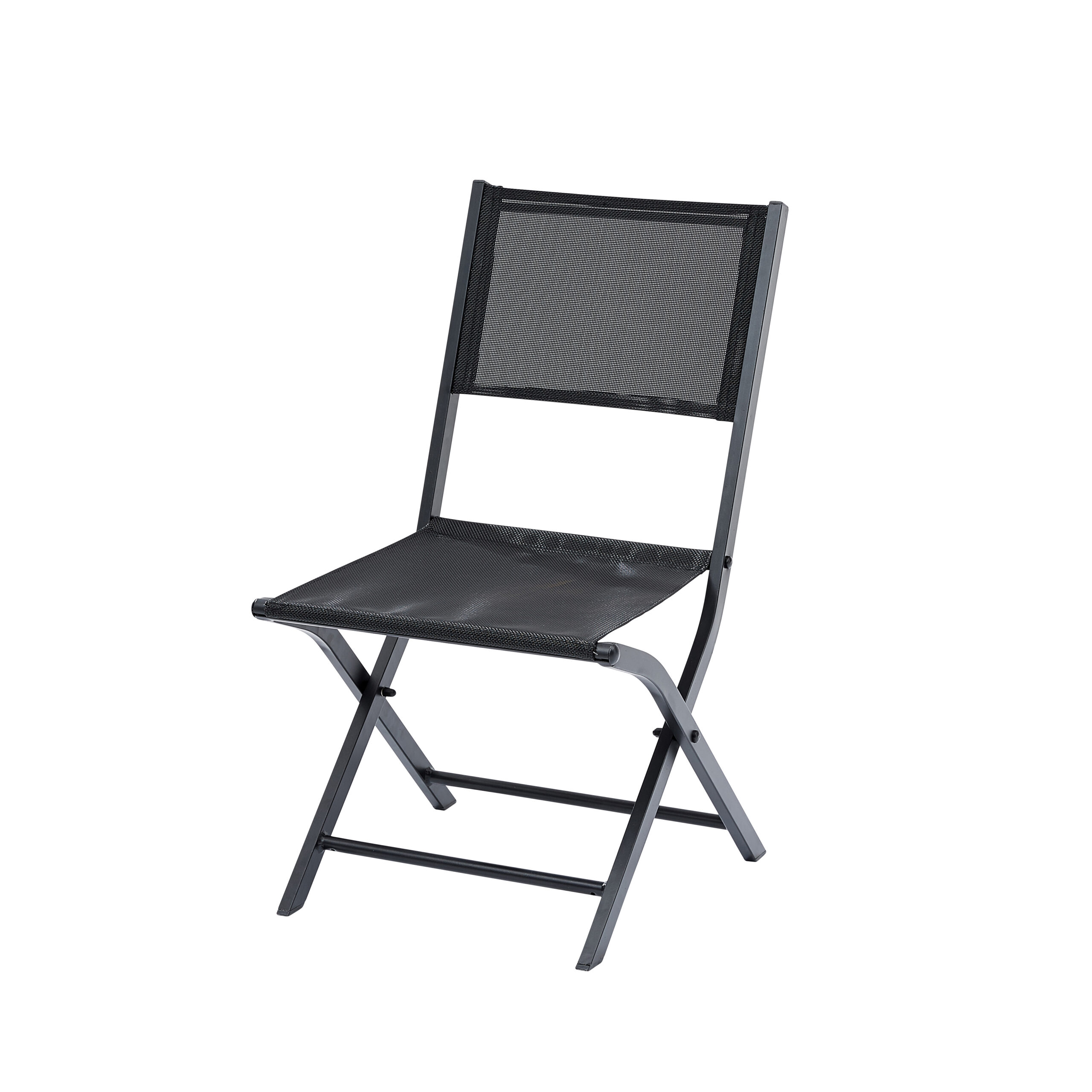 Chaise modulo noir Mobilier Alu Wilsa Garden Chaise de jardin noir