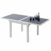 Table Modulo Verre Blanc 4/8 Mobilier de Jardin Alu Wilsa Garden