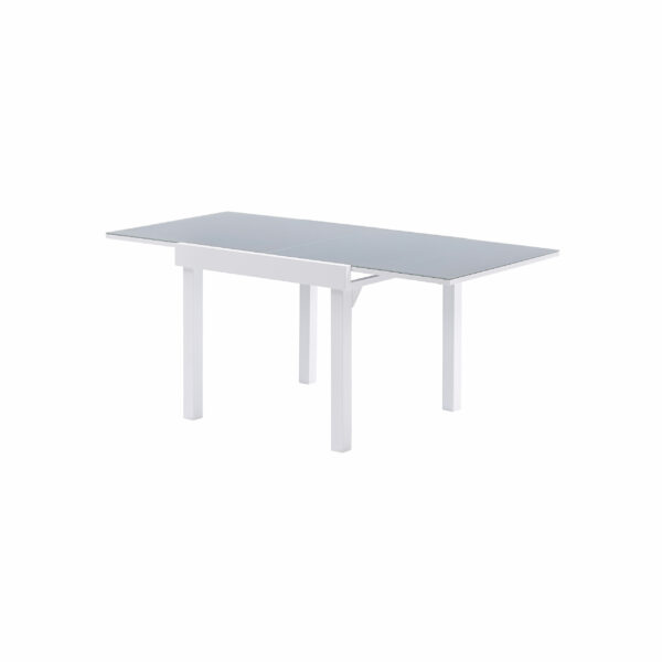 Table Modulo Verre Blanc 4/8 Mobilier de Jardin Alu Wilsa Garden