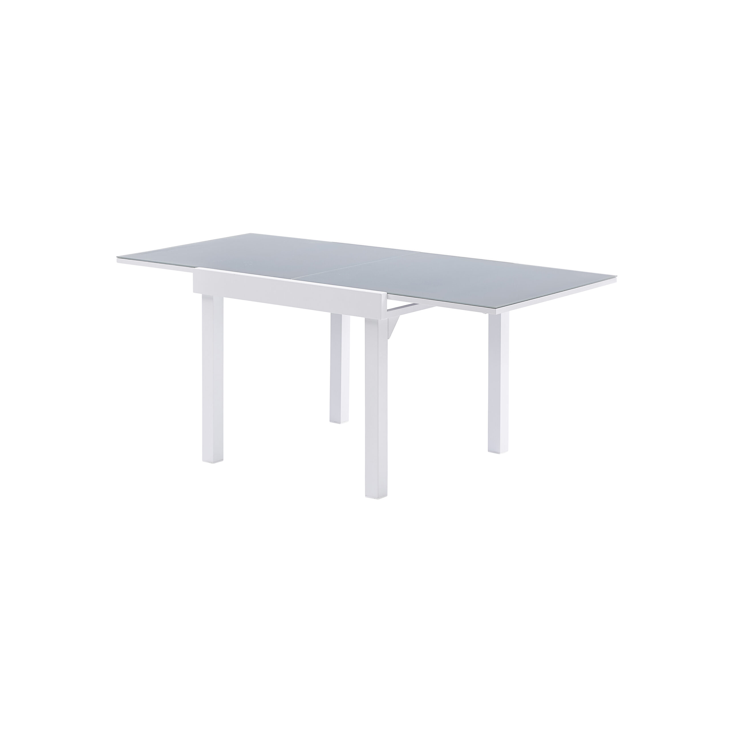 Table Modulo Verre Blanc 4/8 Mobilier de Jardin Alu Wilsa Garden Table Verre Blanc 4/8 places