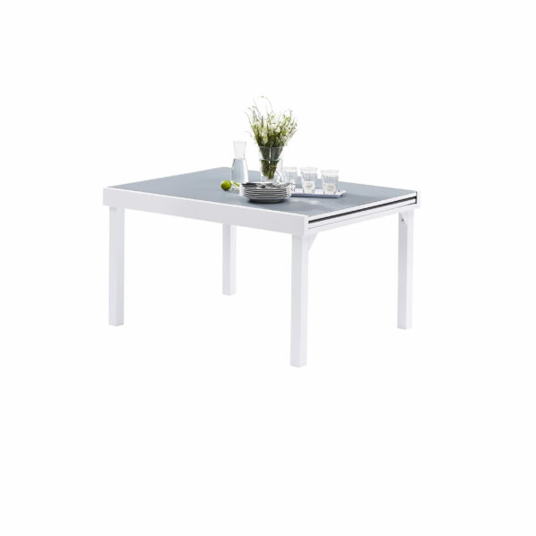 Table Modulo Full Verre Blanc 6/10 Mobilier de Jardin Alu Wilsa Garden